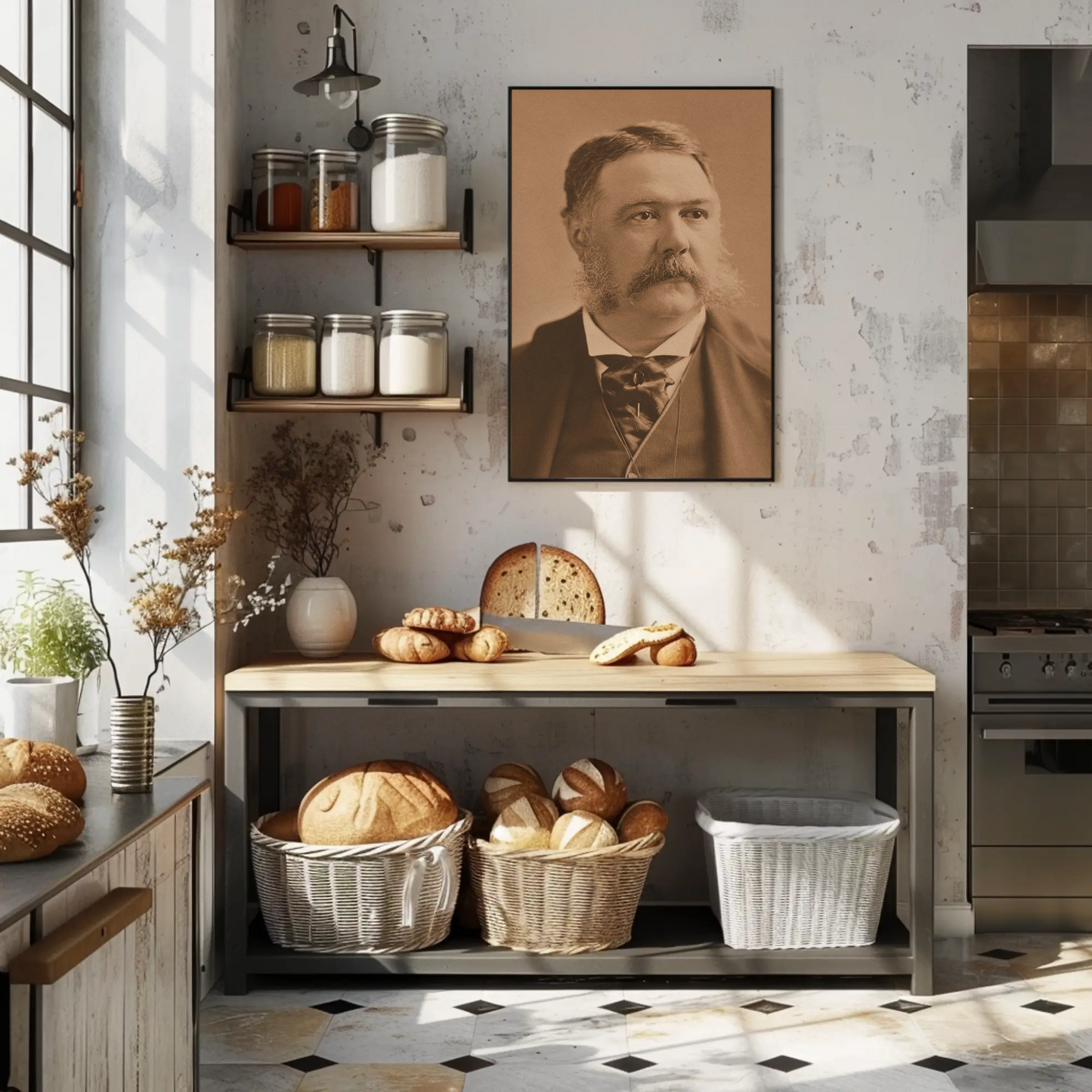 Chester A. Arthur 21st President Sepia Photo