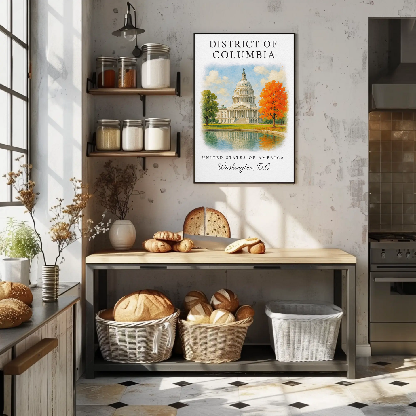 District of Columbia, Washington, D.C. Signature Series Vintage Travel Poster