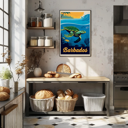 Barbados Vintage Travel Poster