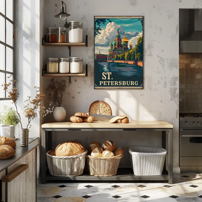 St. Petersburg Vintage Poster - Russian Architecture