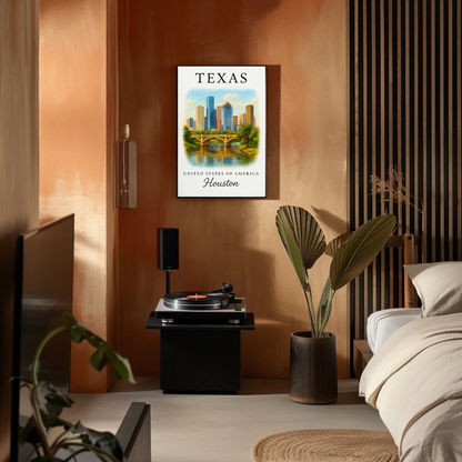 Texas, Houston Signature Series Vintage Travel Poster