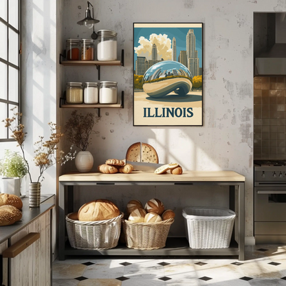 Illinois Vintage Poster