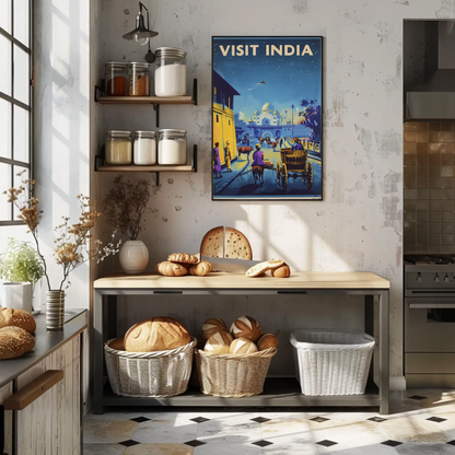 Visit India Vintage Poster