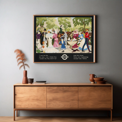 Hyde Park London Underground Poster