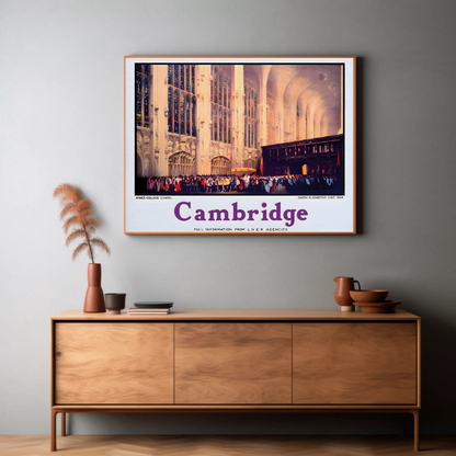 Cambridge King's College Chapel Poster