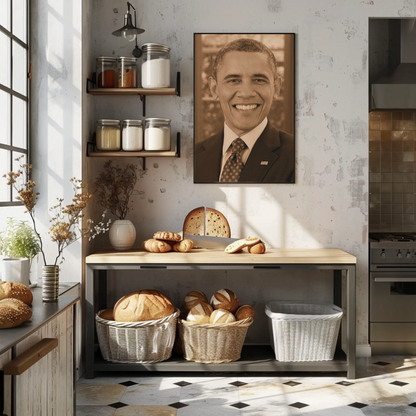 Barack Obama 44th President Sepia Photo