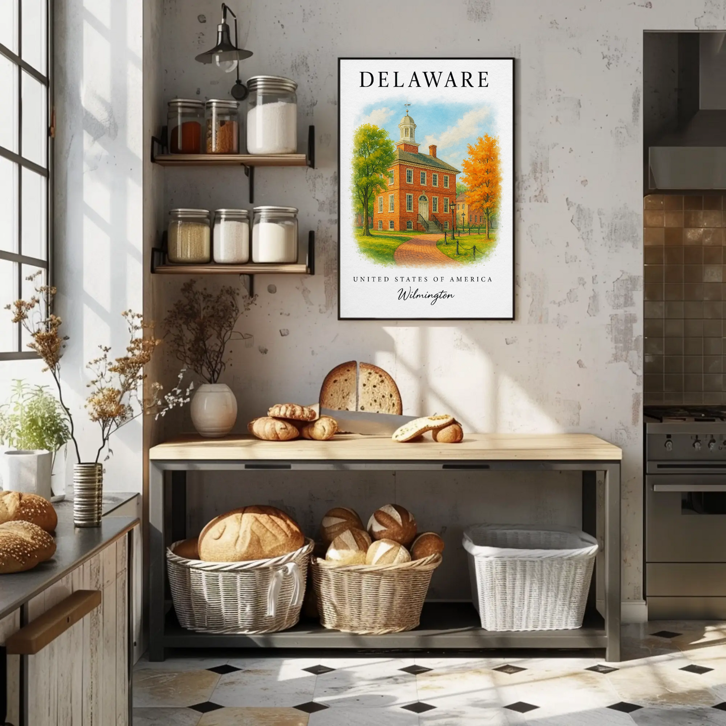 Delaware, Wilmington Signature Series Vintage Travel Poster