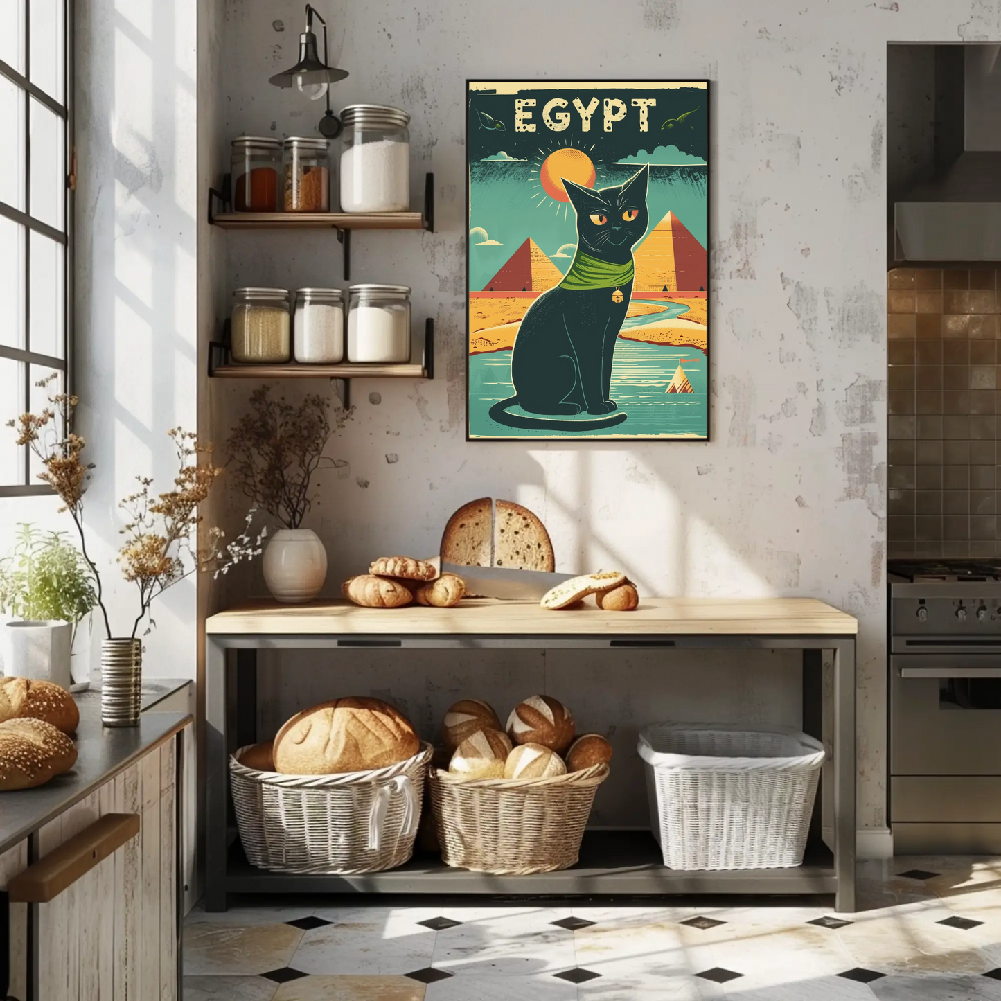 Egyptian Cat Mystique Poster