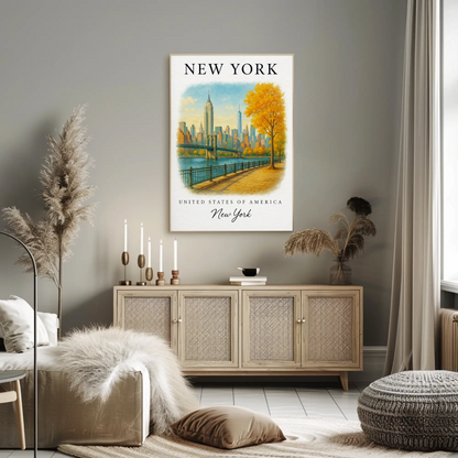 New York, New York Signature Series Vintage Travel Poster