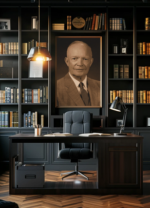 Dwight Eisenhower 34th President Sepia Photo