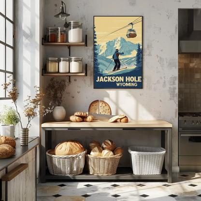 Jackson Hole Wyoming Vintage Poster