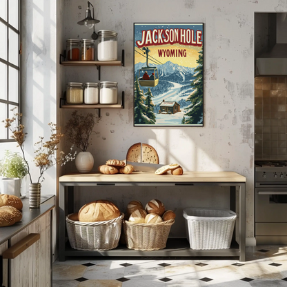 Jackson Hole Wyoming Vintage Poster