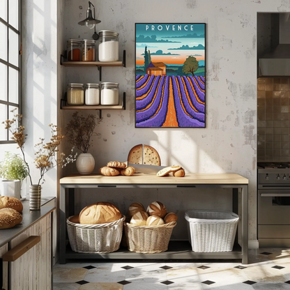 Provence Vintage Poster Lavender Fields