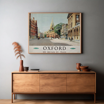 Oxford Travel by Train Poster