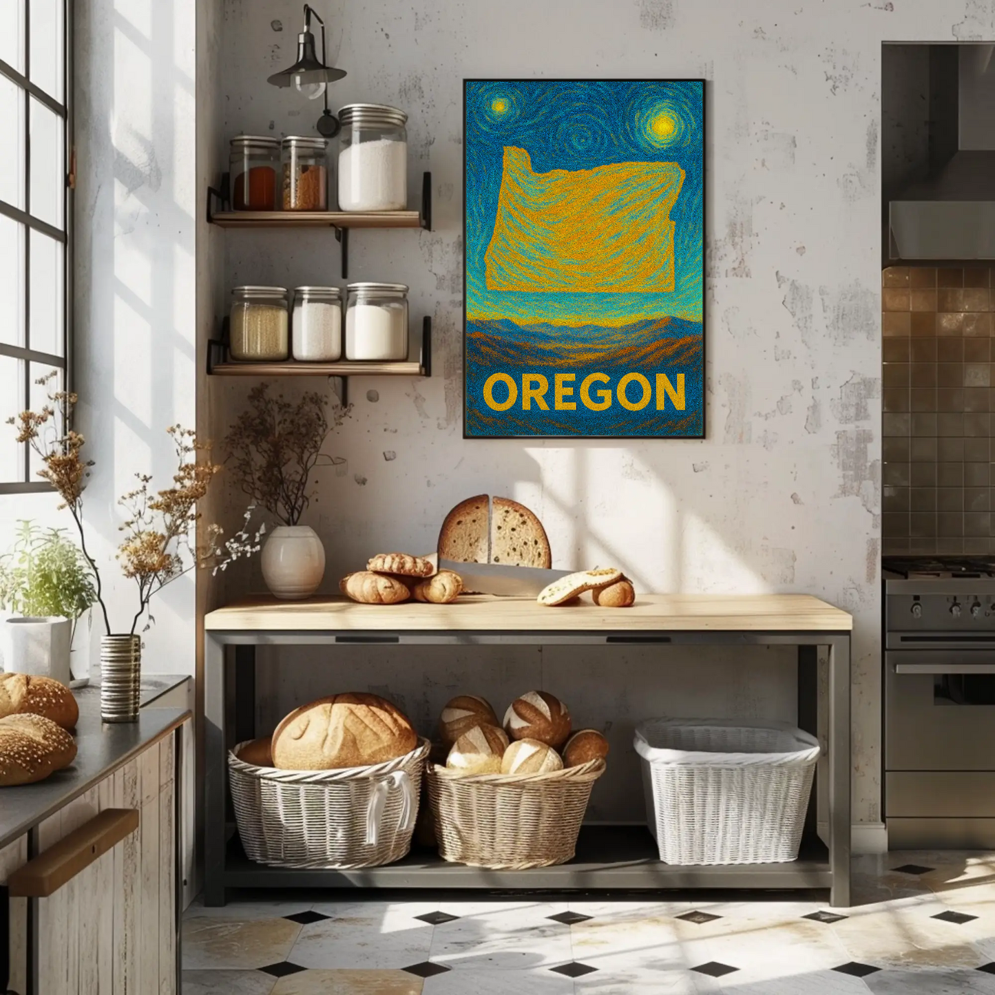 Oregon Starry Night Poster
