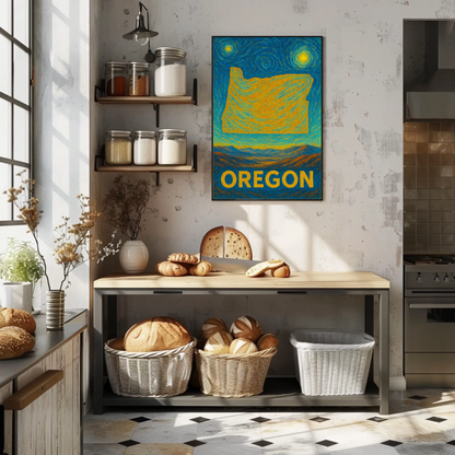 Oregon Starry Night Poster