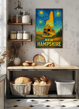 New Hampshire Starry Night Poster