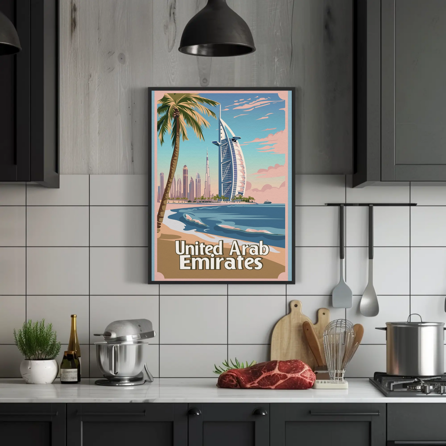 Dubai's Modern Skyline United Arab Emirates Poster