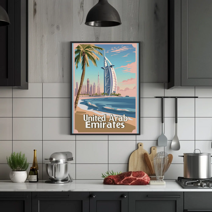 Dubai's Modern Skyline United Arab Emirates Poster