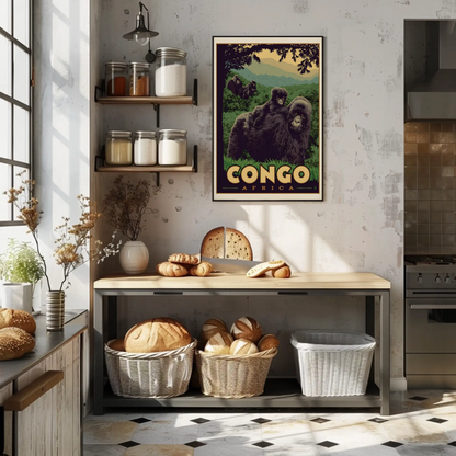 Congo Africa Vintage Poster