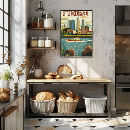 Little Rock Arkansas Vintage Poster