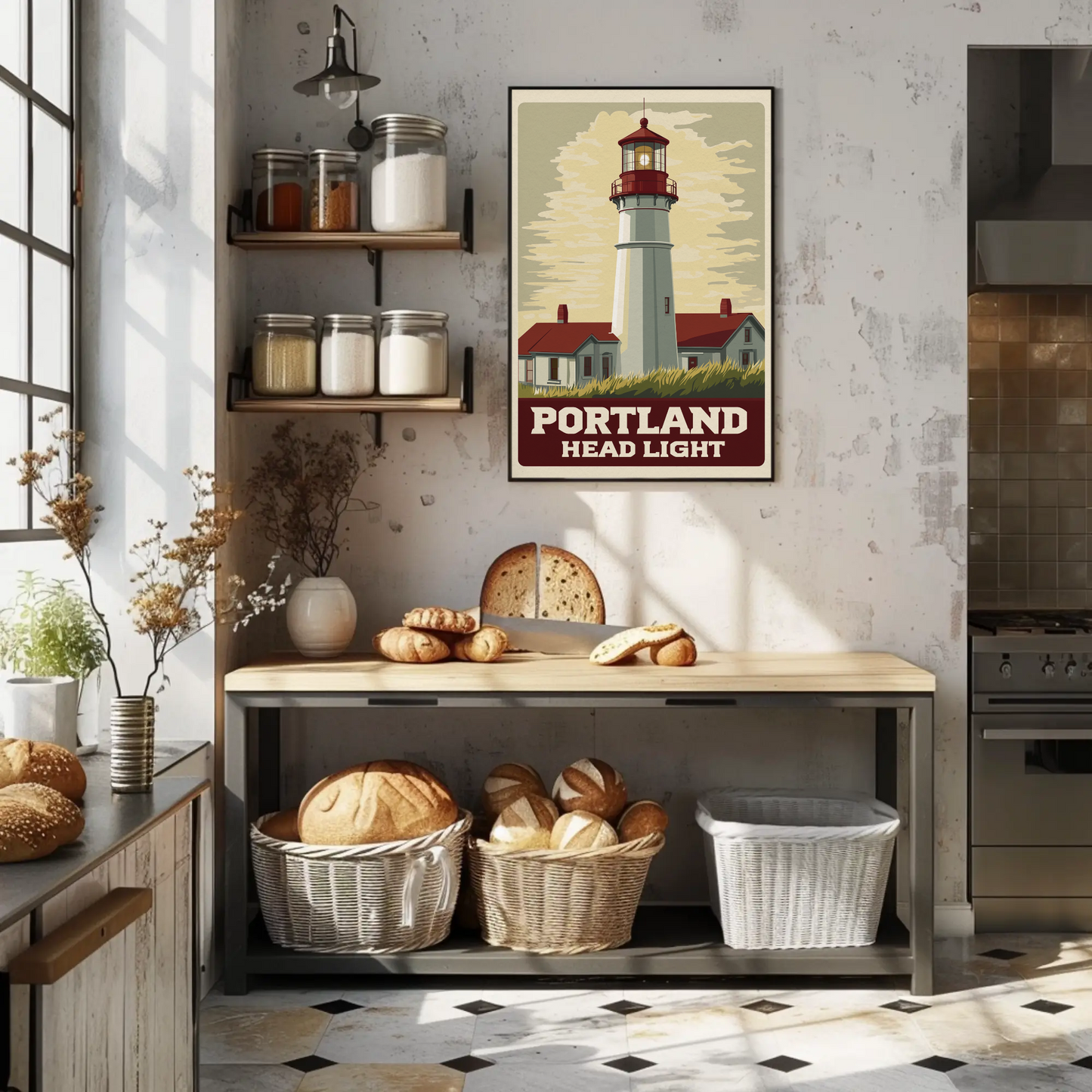 Portland Head Light - Maine Vintage Travel Poster