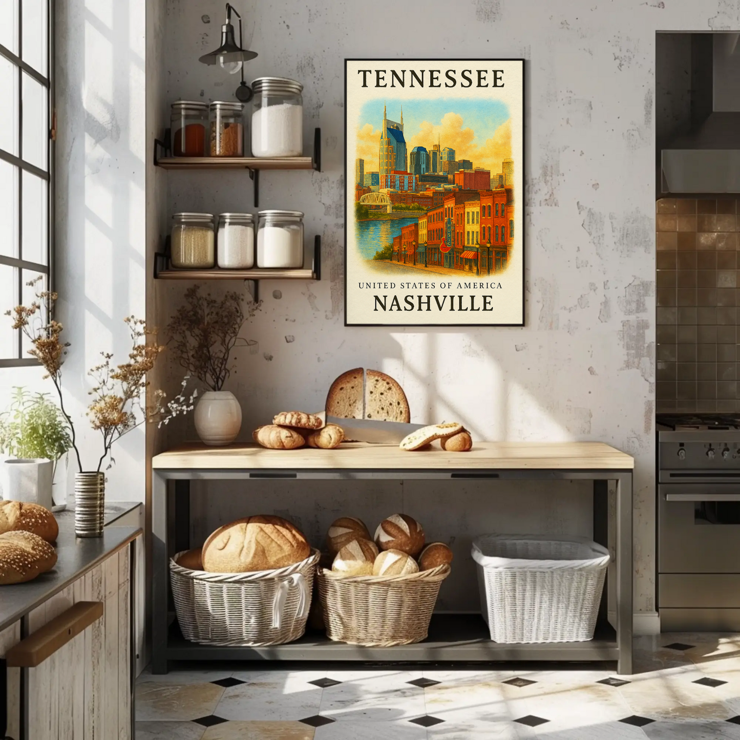 Tennessee, Nashville Signature Series Vintage Travel Poster