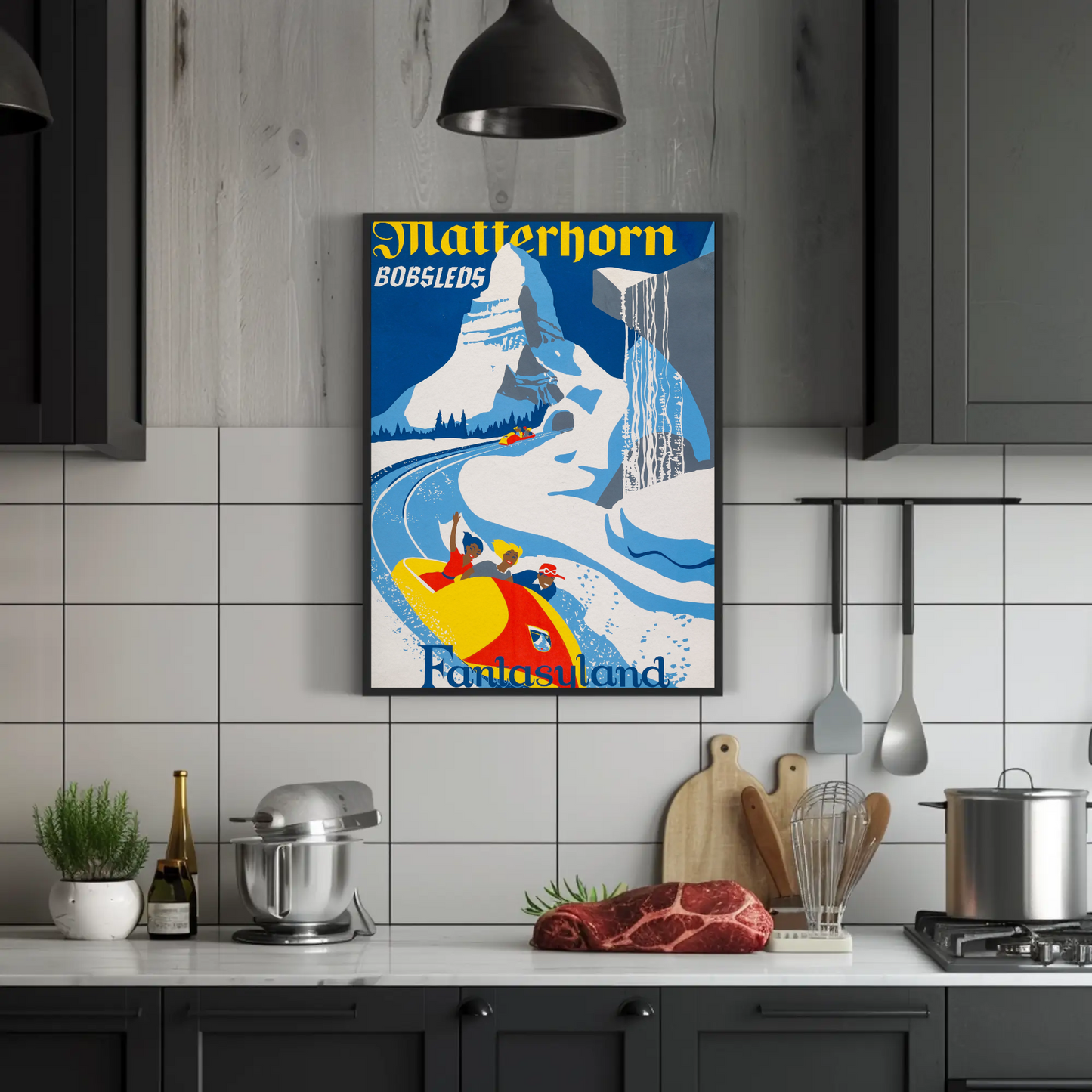 Disneyland Fantasyland Matterhorn 1960 Poster