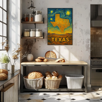 Texas Starry Night Poster