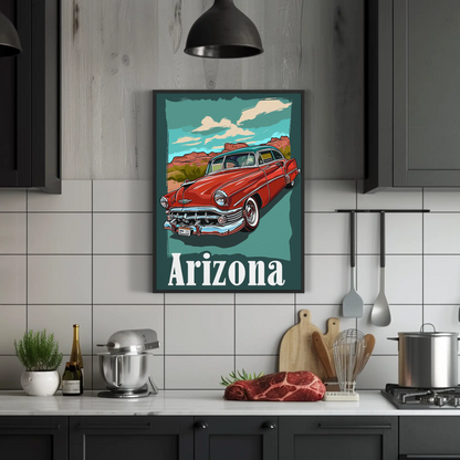 Arizona Desert Adventure Vintage Poster