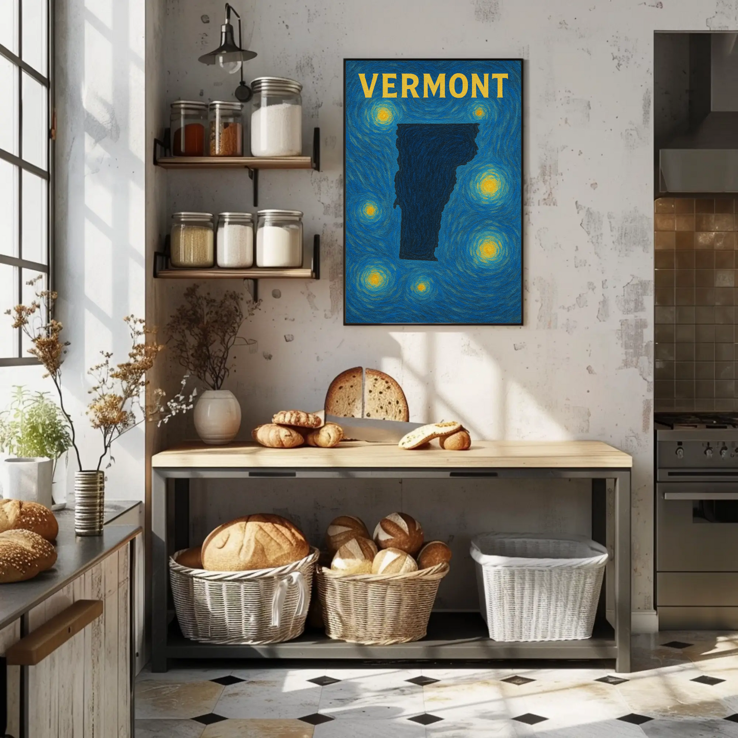 Vermont Starry Night Poster