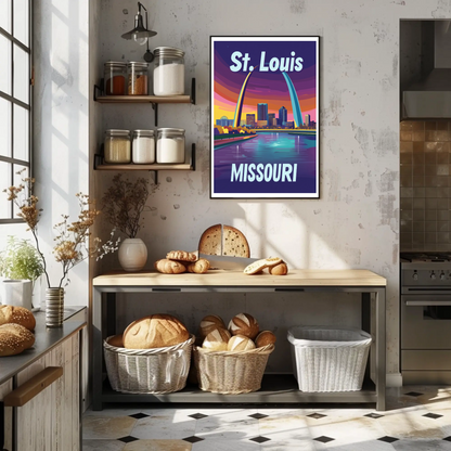 St. Louis, Missouri Vintage Travel Poster