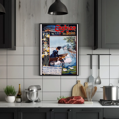 Enghien les Bains Vintage Poster
