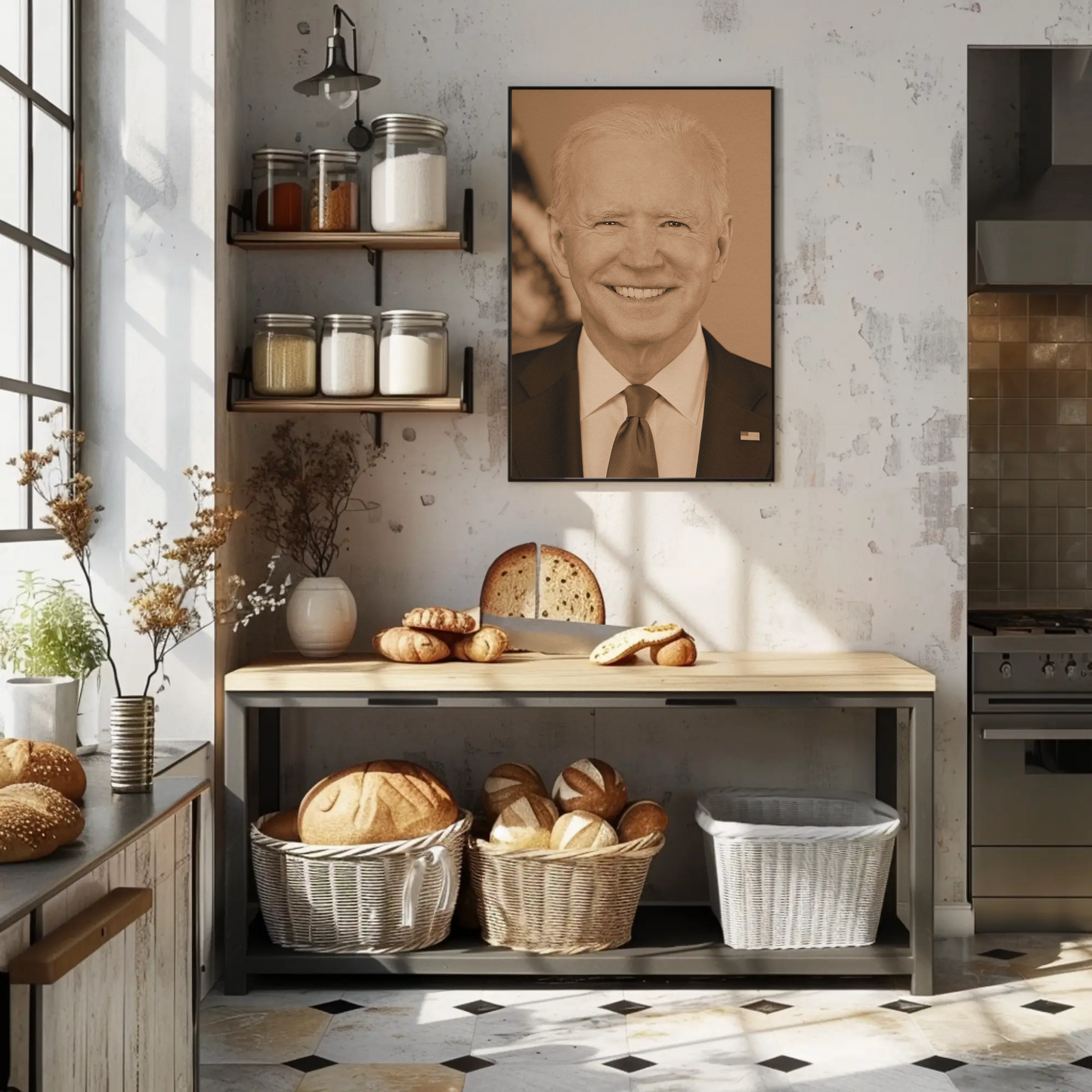 Joe Biden 46th President Sepia Photo
