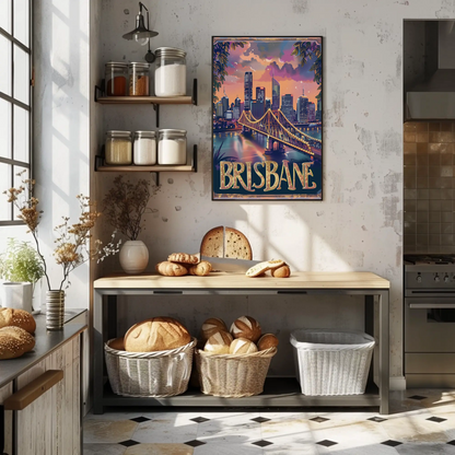 Brisbane Vintage Poster