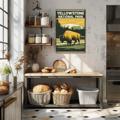 Yellowstone National Park Vintage Style Poster