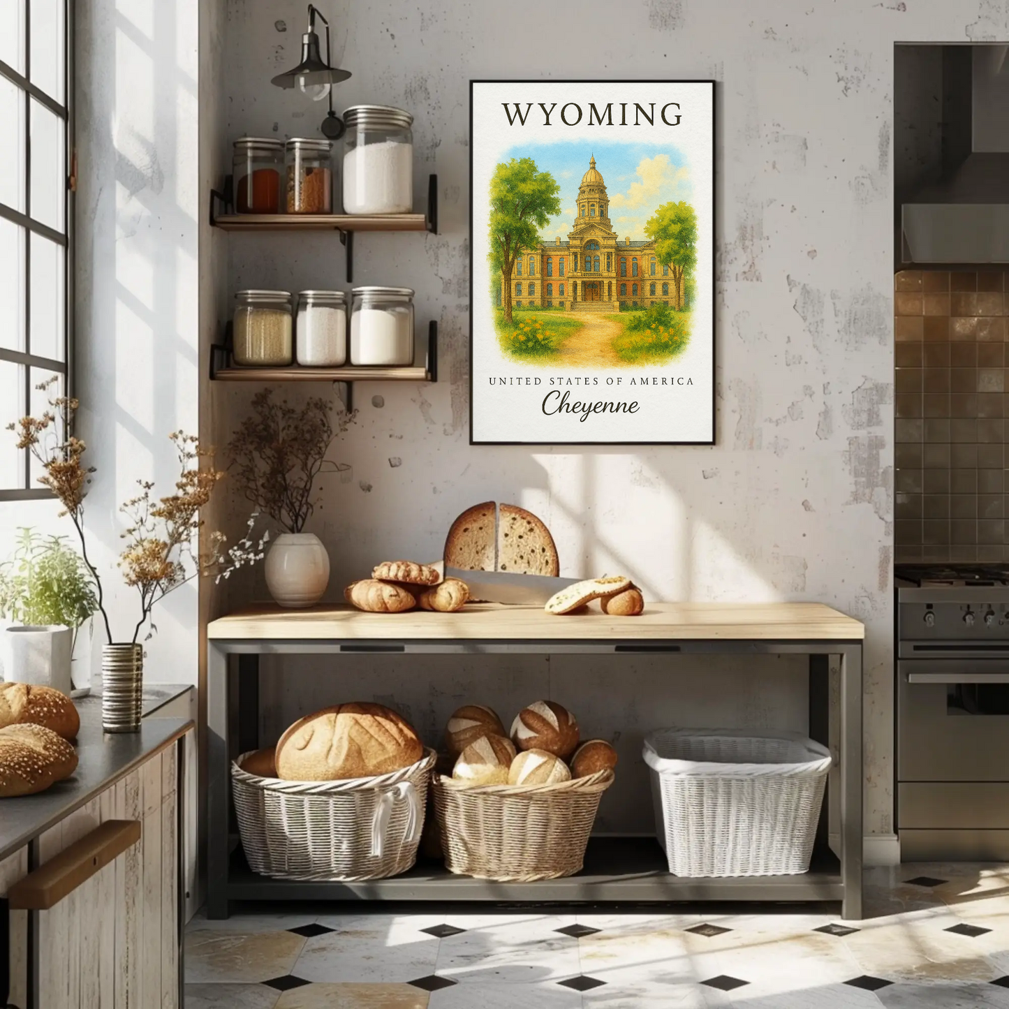 Wyoming, Cheyenne Signature Series Vintage Travel Poster