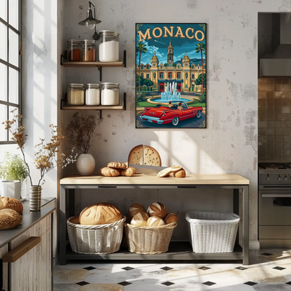 Elegant Monaco Vintage Poster