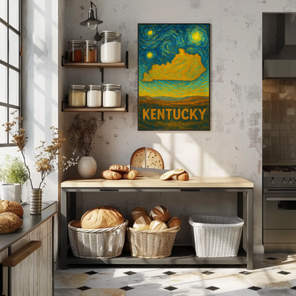 Kentucky Starry Night Poster