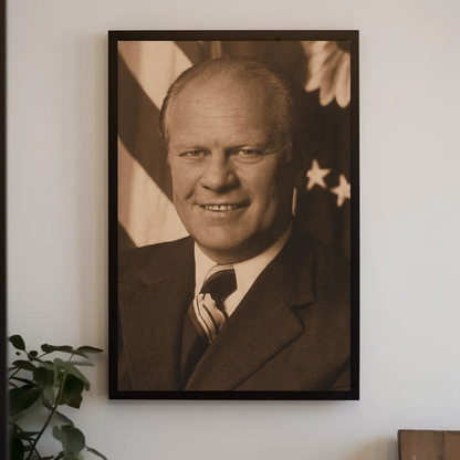 Gerald Ford 38th President Sepia Photo