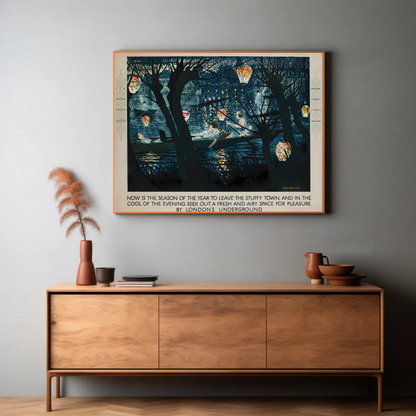London's Underground - Evening River Journey Poster