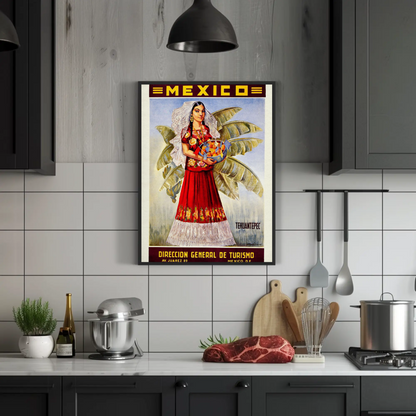 Mexico Aeronaves De Mexico 1960 Poster