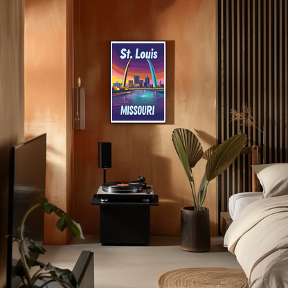 St. Louis, Missouri Vintage Travel Poster