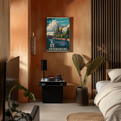 St. Petersburg Vintage Poster - Russian Architecture