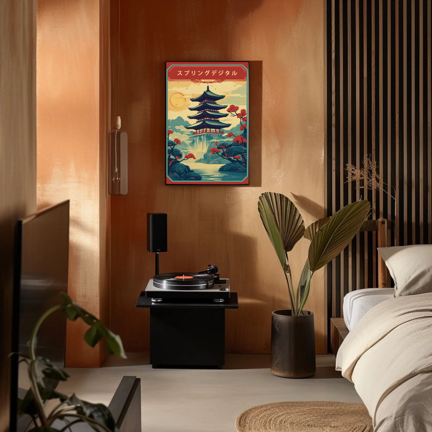 Japan Pagoda Vintage Travel Poster