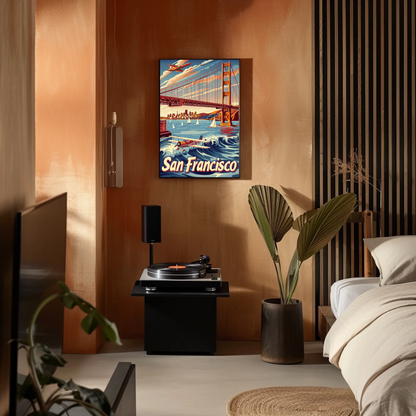 San Francisco Golden Gate Vintage Style Poster
