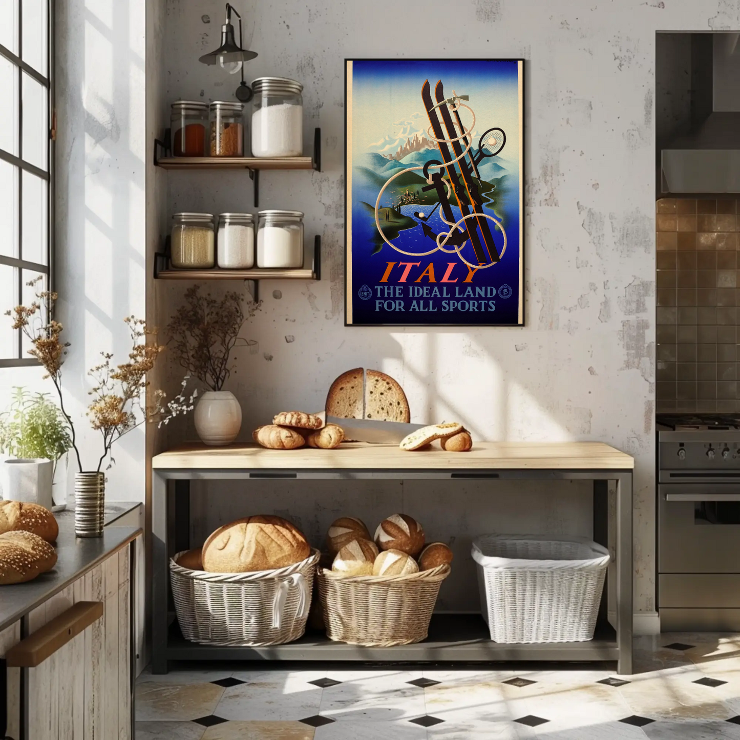 Italy The Ideal Land for All Sports Poster