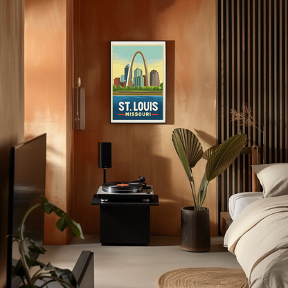 St. Louis Missouri Vintage Poster - Gateway Arch