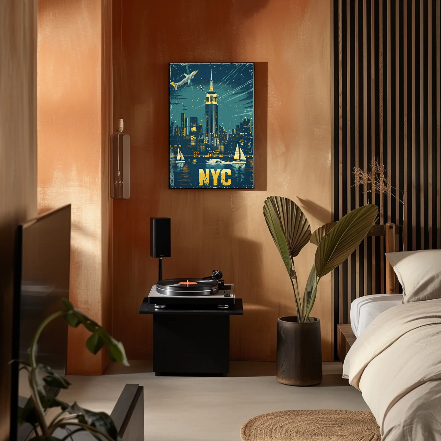 Vintage Poster NYC Nightscape