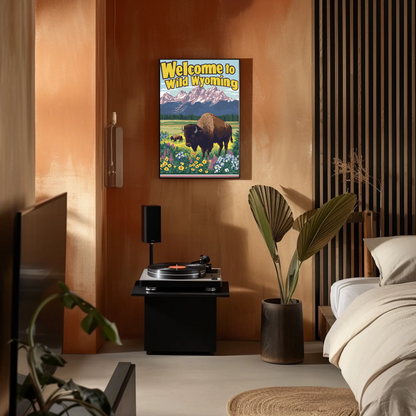 Welcome to Wild Wyoming Vintage Poster